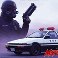 AE86パトロールカー　日本映画風 3枚目