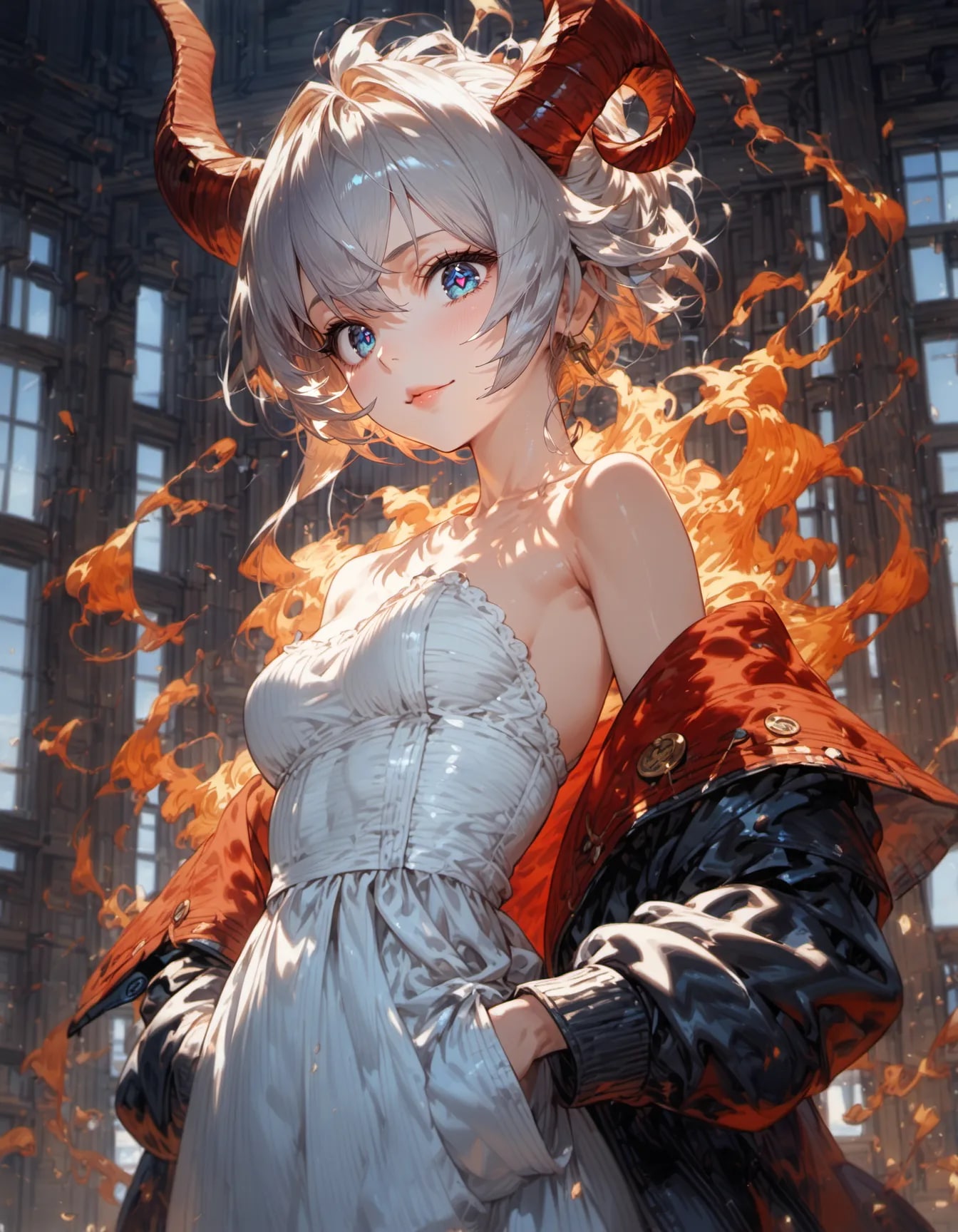 Embers Behind Her Smile | の人気AIイラスト・グラビア