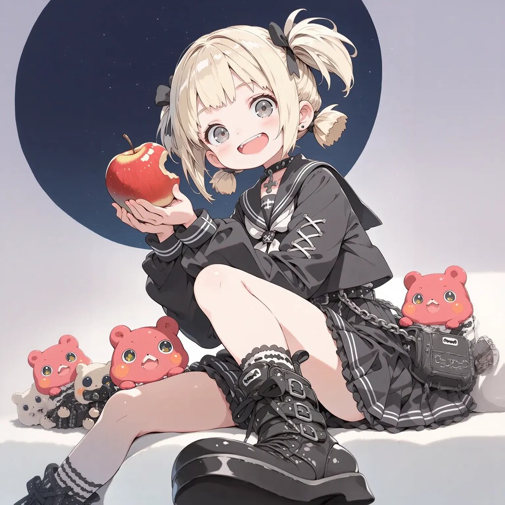 りんごをあげた。喜んでくれた