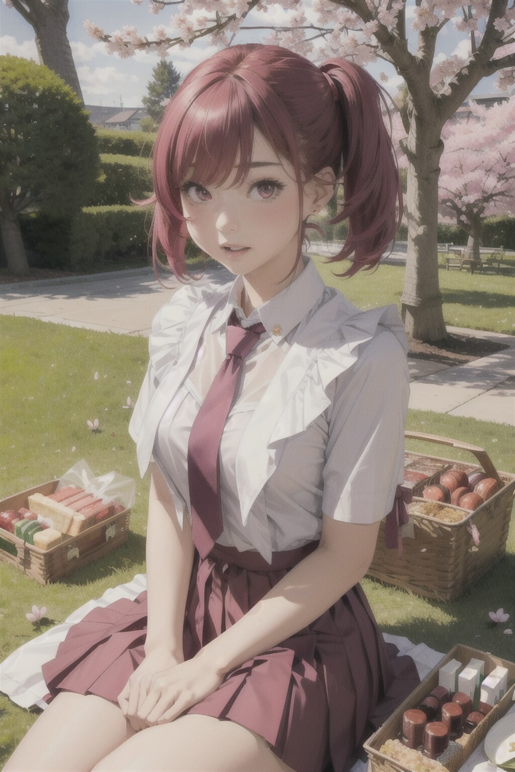 (12作品)JK(花見・半袖)/senior high school student(hanami・short sleeve)