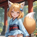 我が家の「のじゃロリ狐様」『存分にモフるが良いぞ』(=^..^=) 6枚目