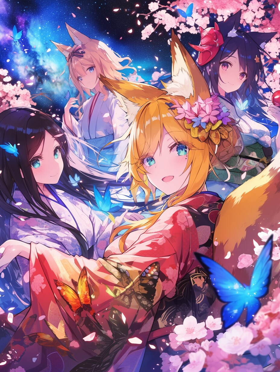 星と桜と少女たち