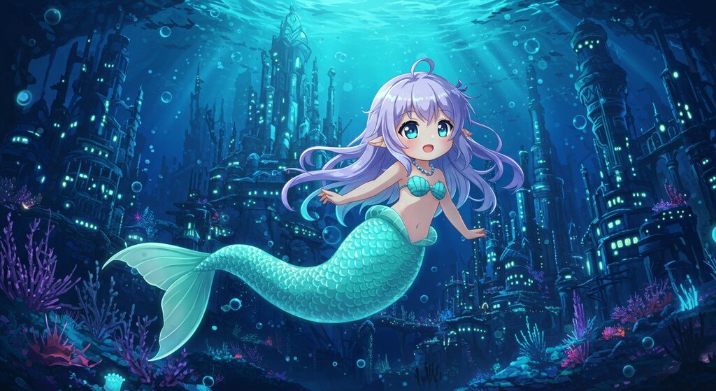 発光の人魚少女_ImageFX