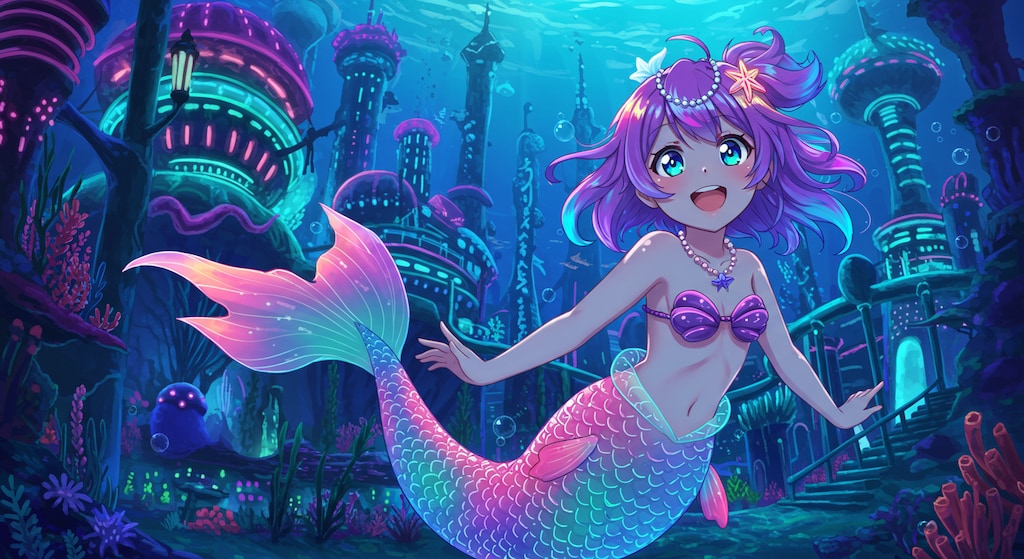 発光の人魚少女_ImageFX