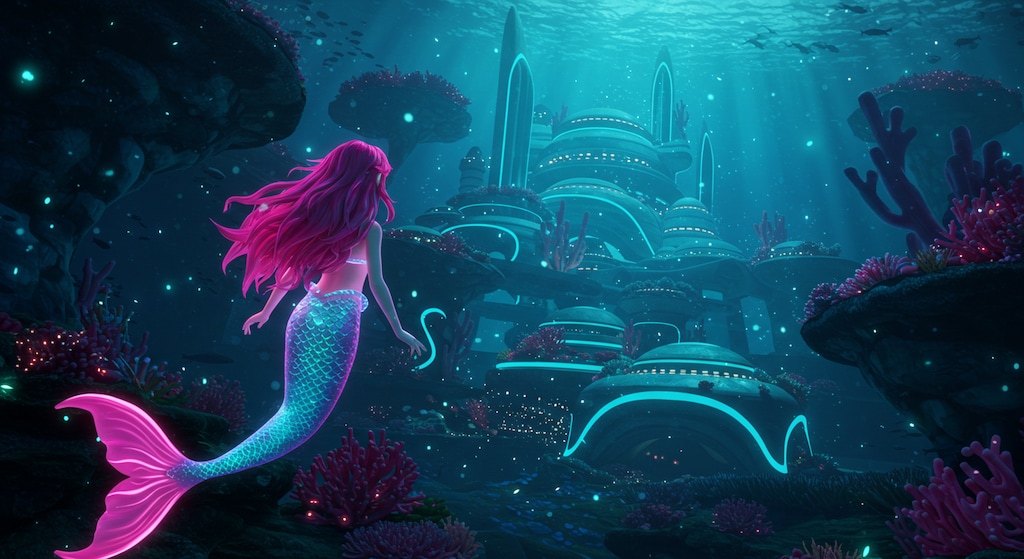 発光の人魚少女_ImageFX