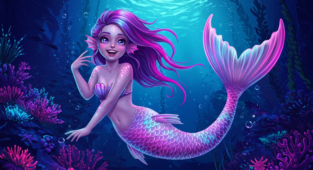 発光の人魚少女_ImageFX