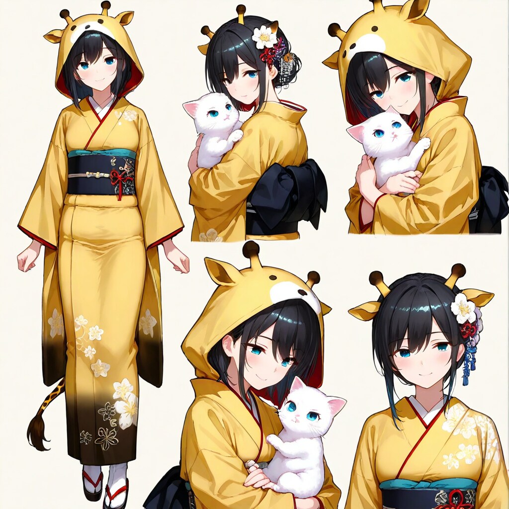 着物のアニマルフーディーちび子ちゃん