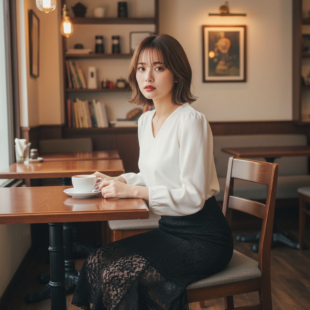 喫茶店でのんびりと