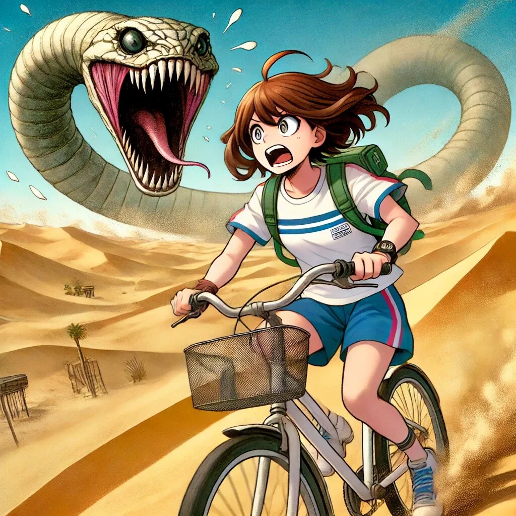 砂漠サイクリング