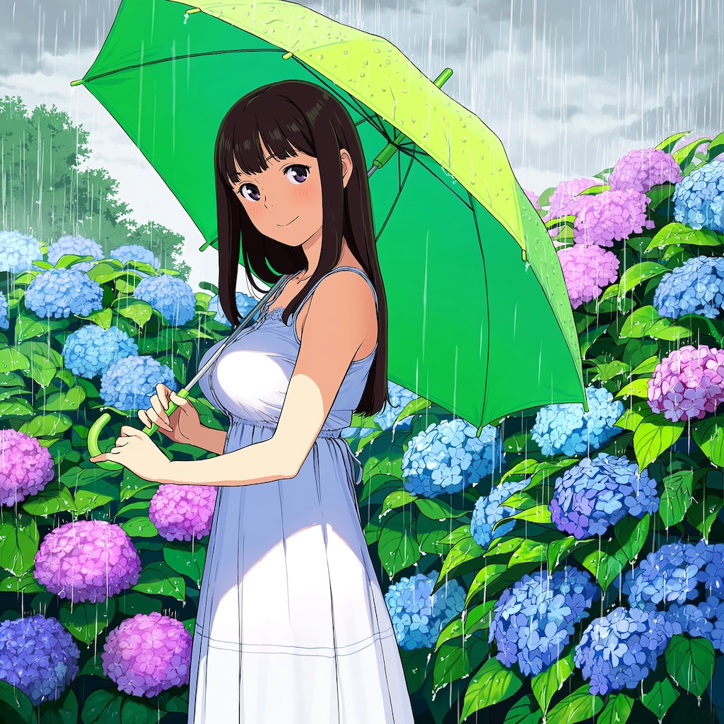 雨と紫陽花