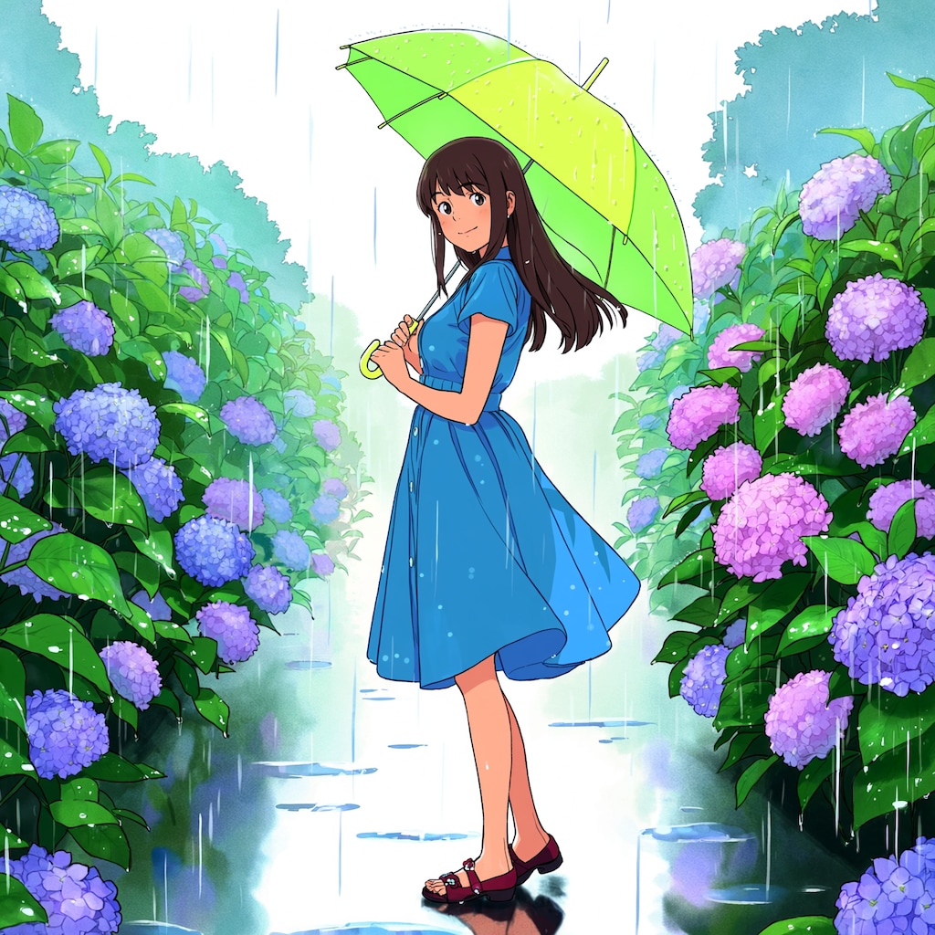 雨と紫陽花