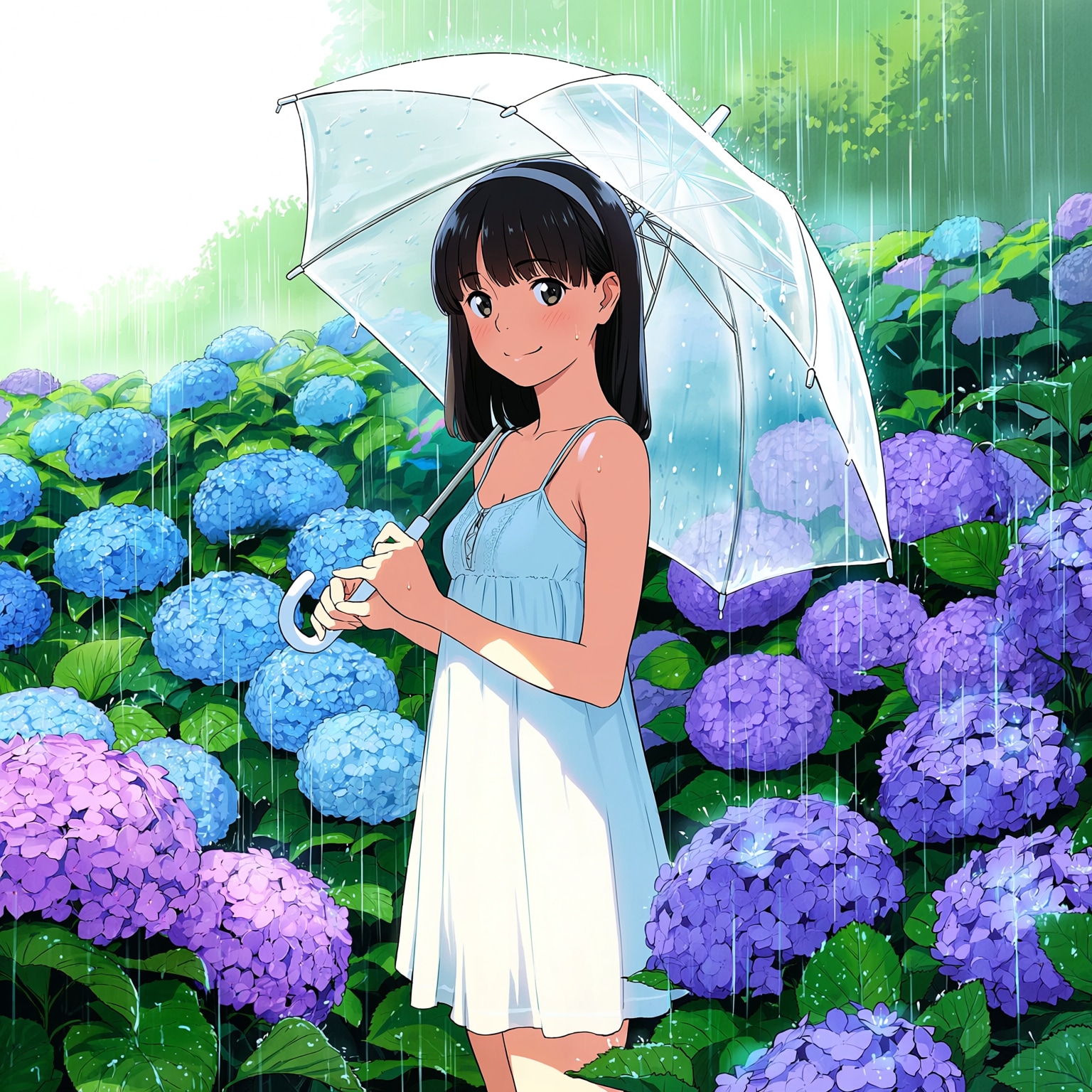 雨と紫陽花