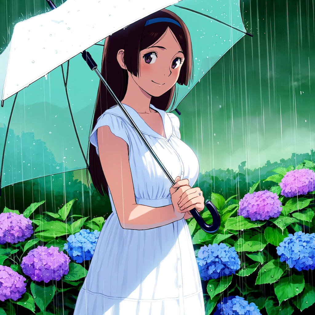 雨と紫陽花