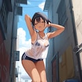 路地裏のエッチな女の子 9枚目