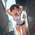 路地裏のエッチな女の子 12枚目