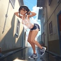 路地裏のエッチな女の子 7枚目