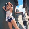路地裏のエッチな女の子 8枚目