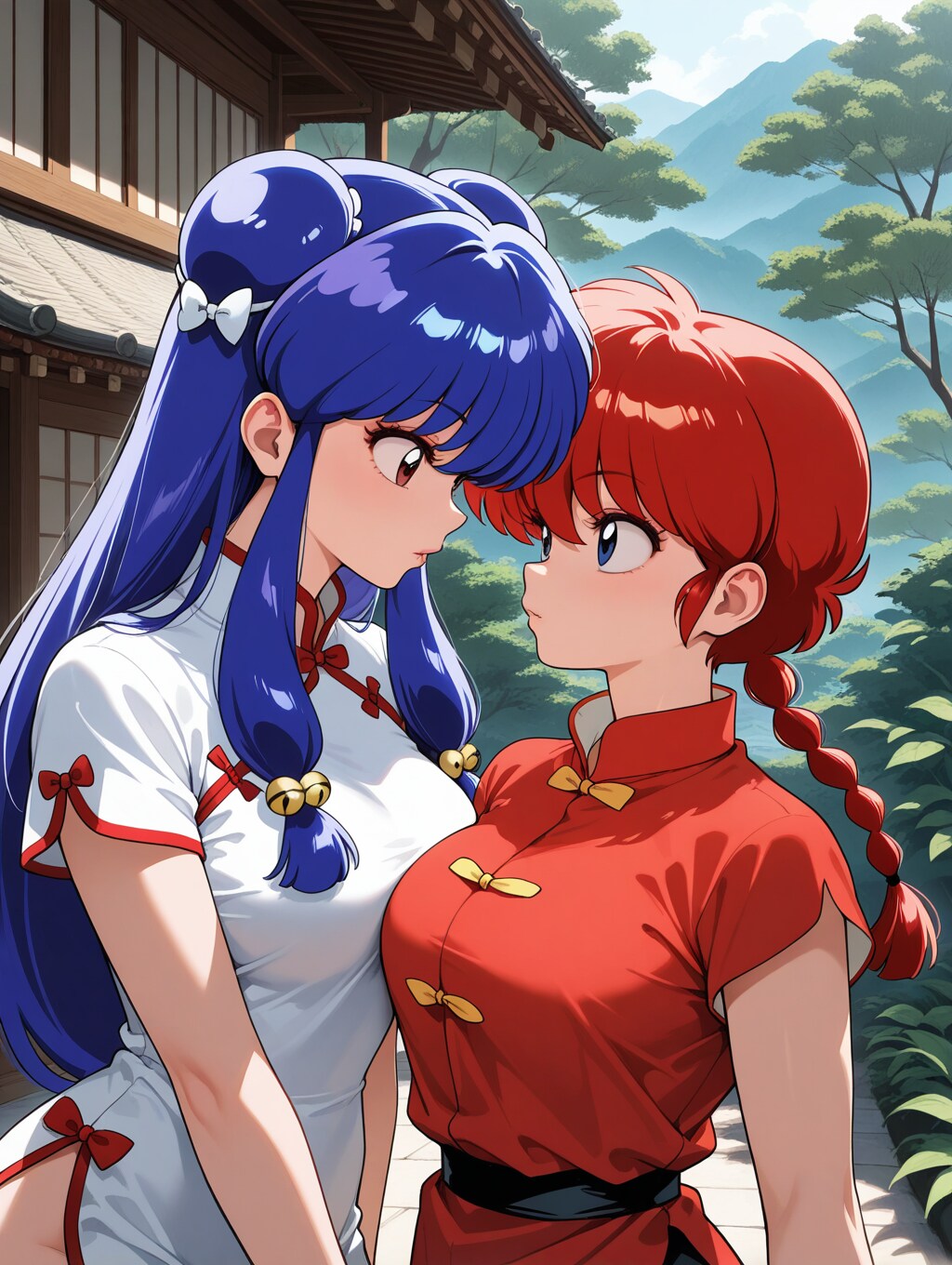見つめ合う