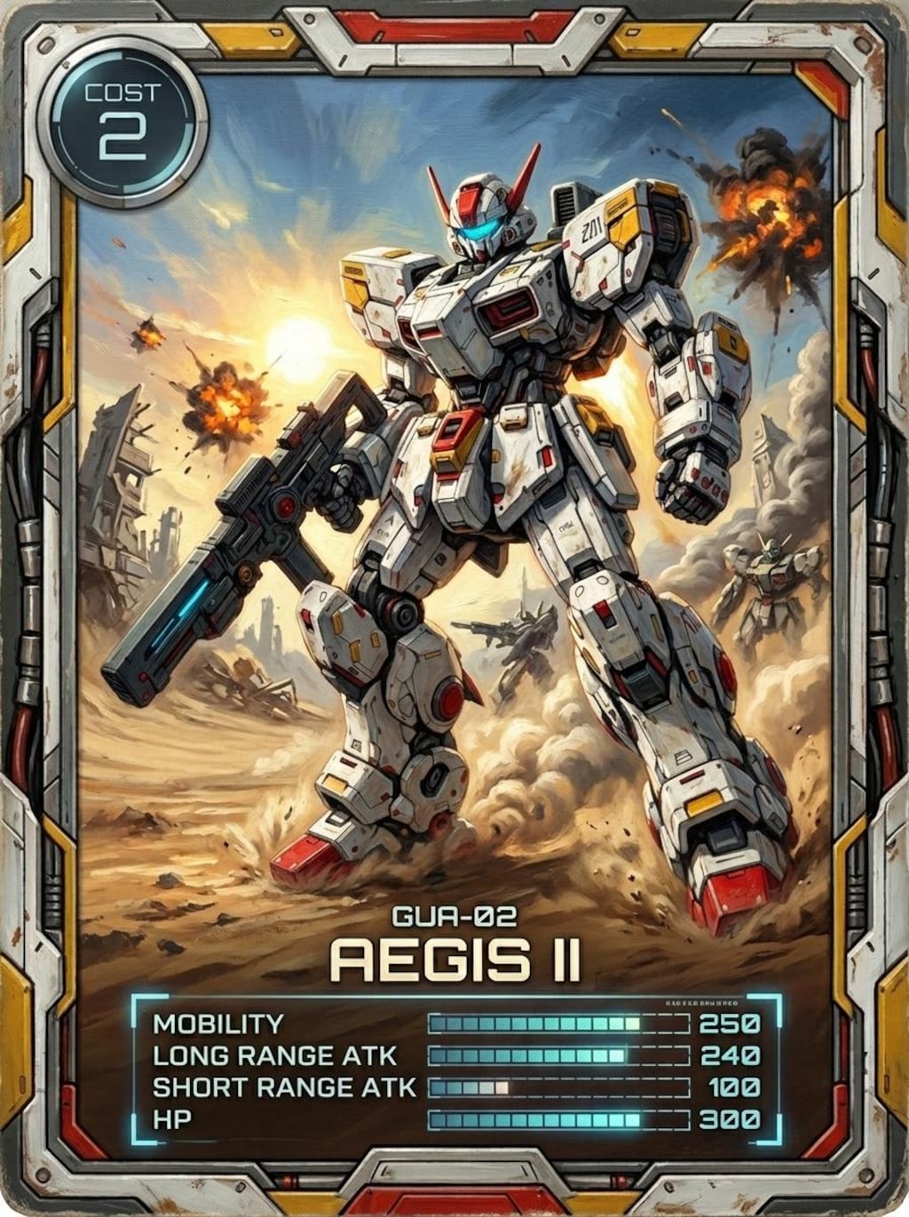 AIガチャ戦機　量産機 立ち絵＆フィギア（基本カラー／ロービジビリティカラー）＆カード