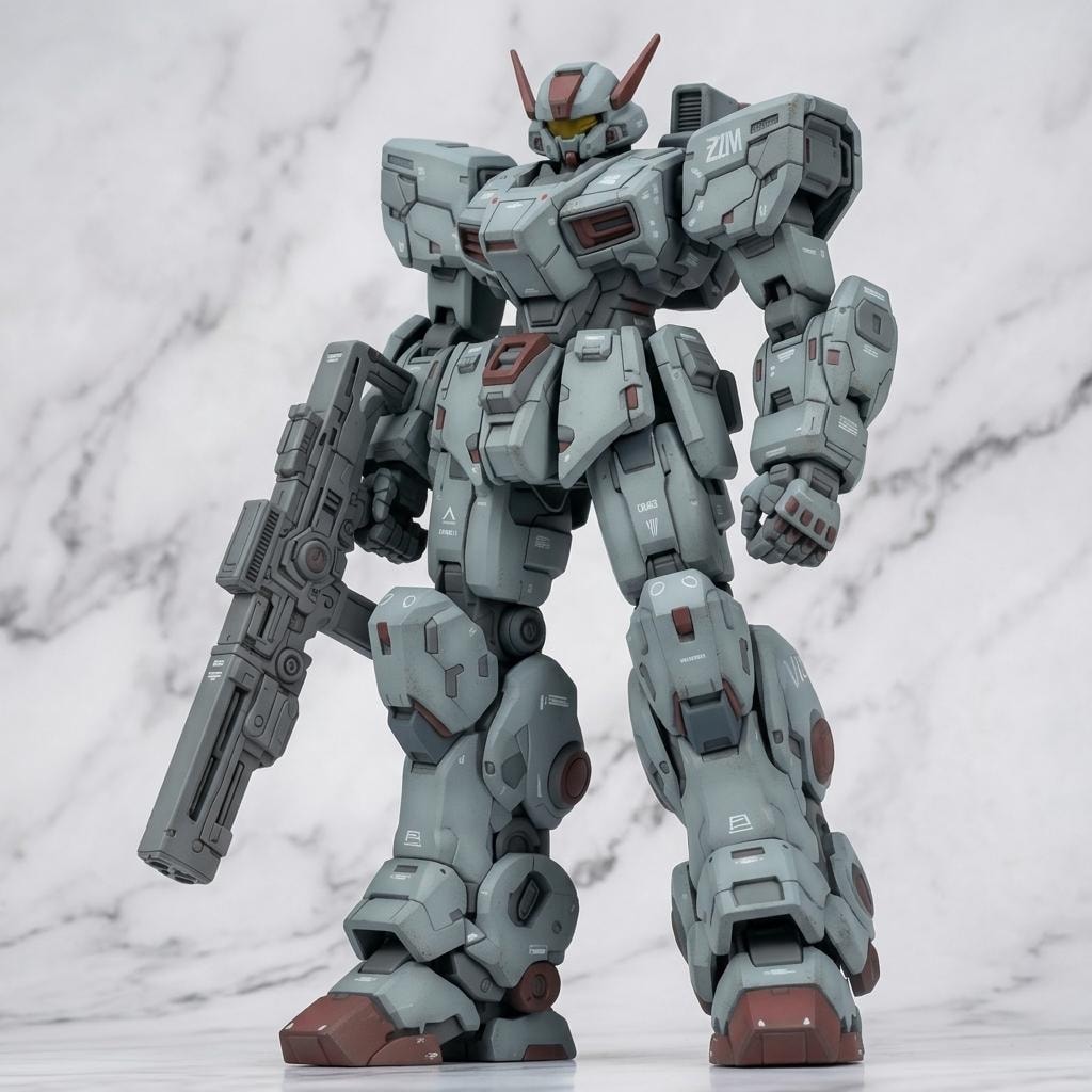 AIガチャ戦機　量産機 立ち絵＆フィギア（基本カラー／ロービジビリティカラー）＆カード