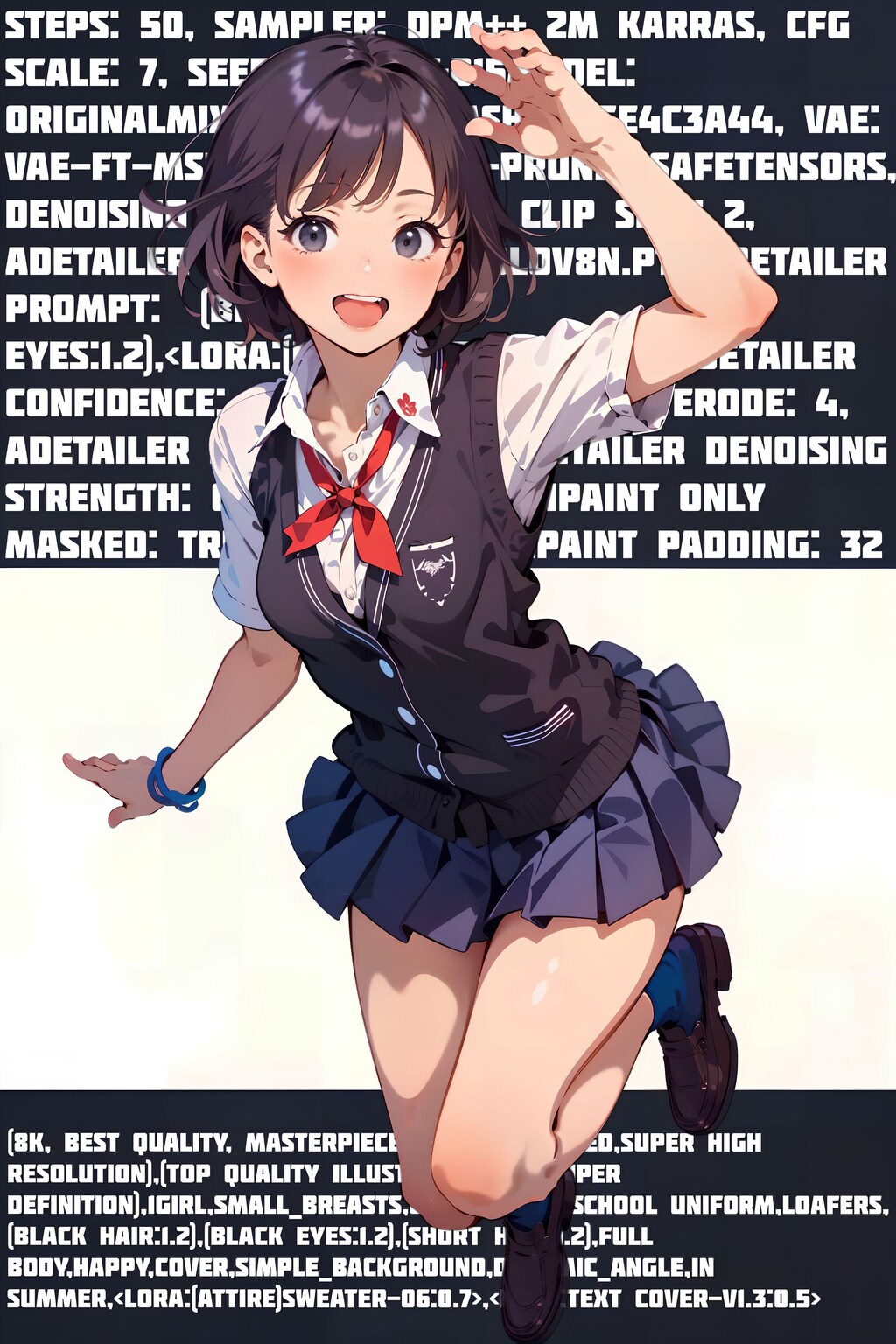 【01】High School Girl [Black Short Hair]