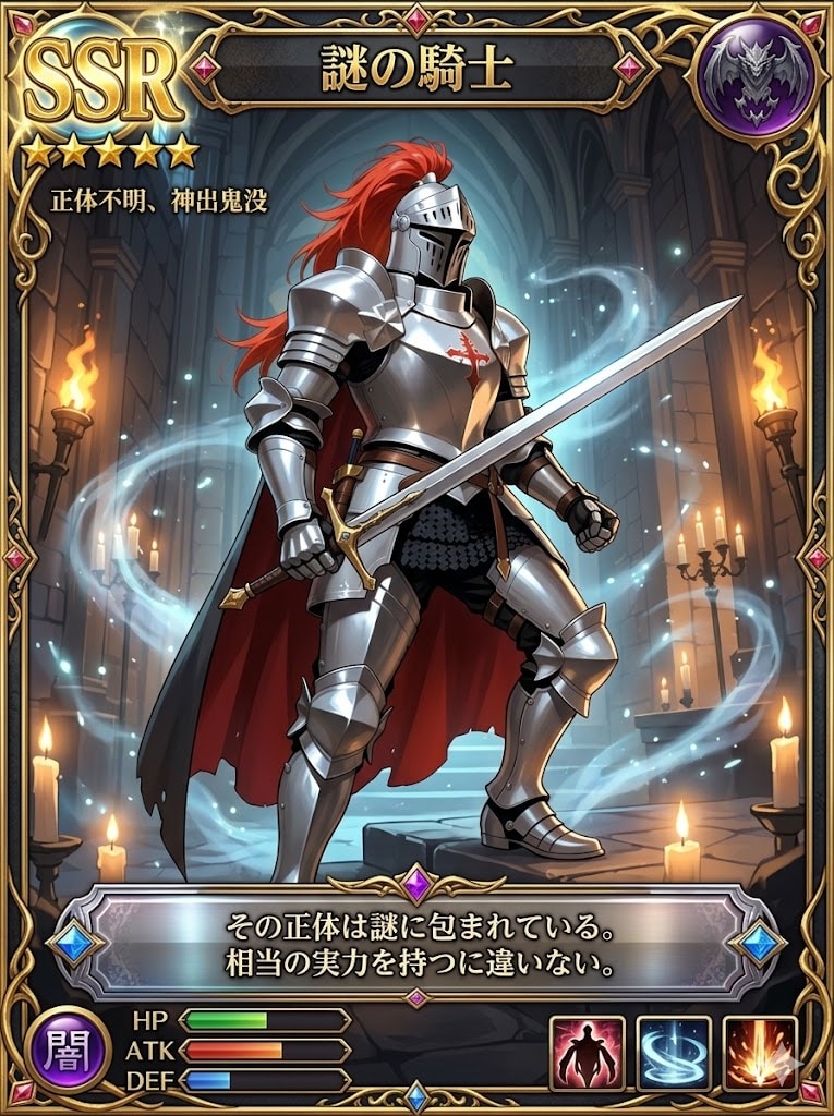 SSRカード　謎の騎士
