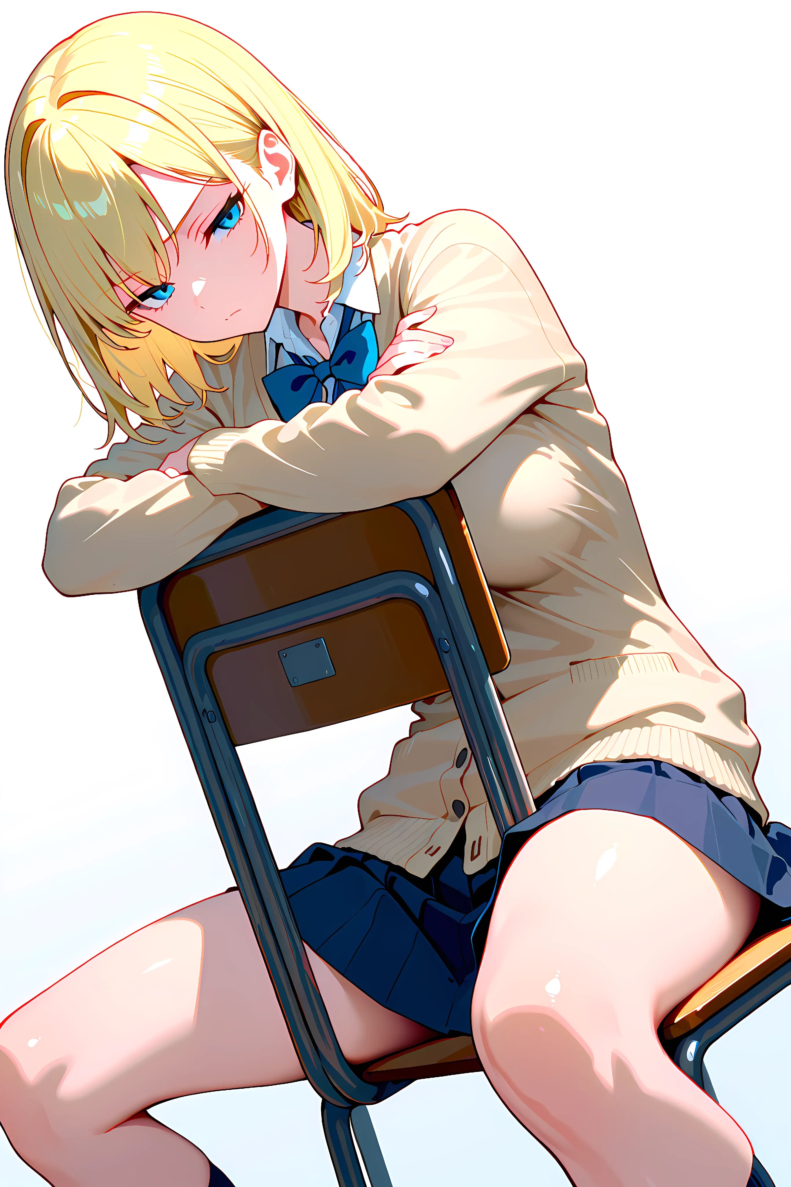 目つきの悪い金髪JK