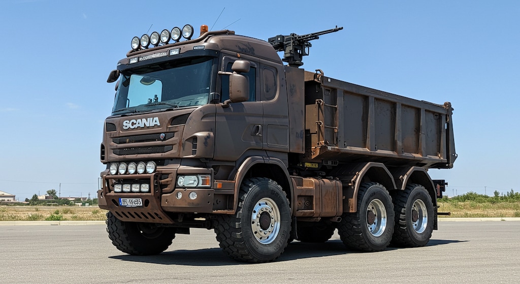 スカニア軍用車ダンプ