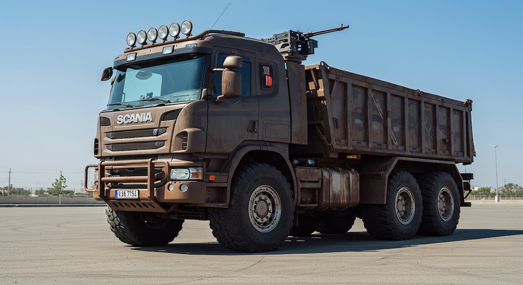スカニア軍用車ダンプ