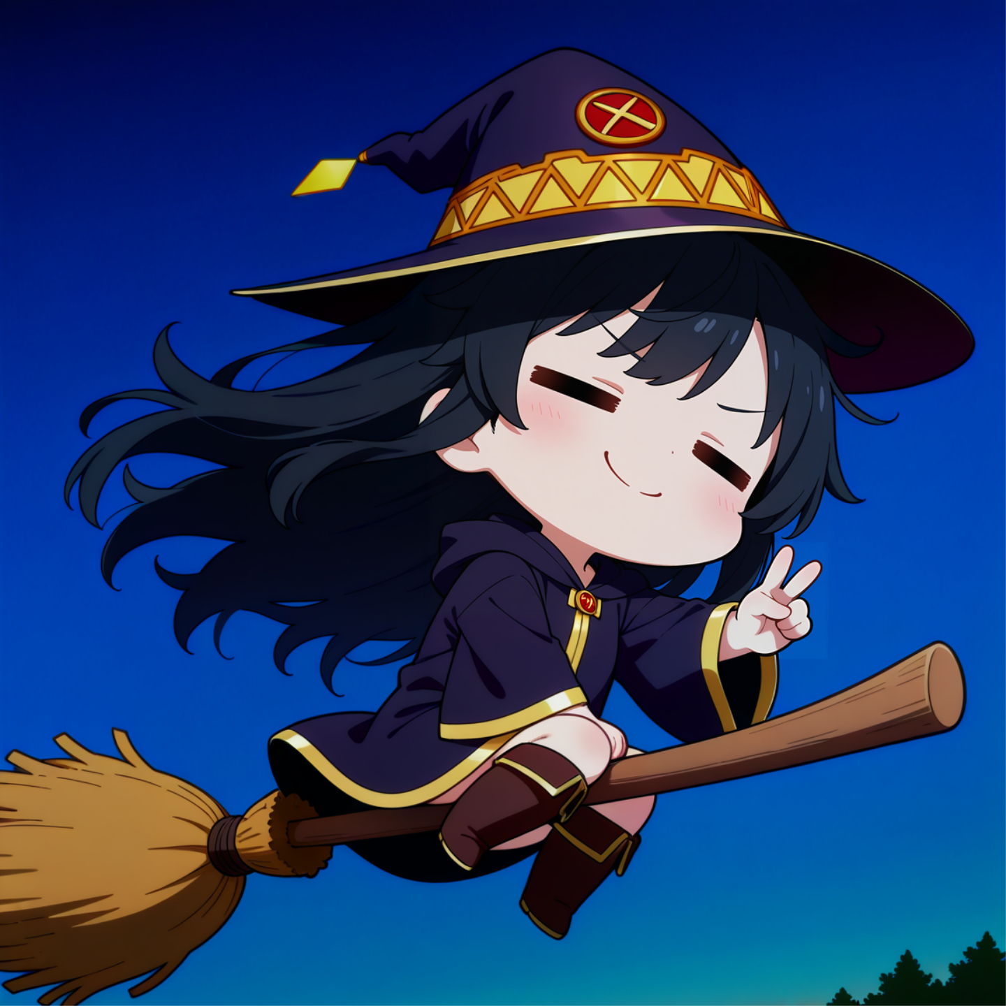 ホウキでぶ～ん | の人気AIイラスト・グラビア