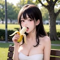 バナナを食べるお姉さん 9枚目