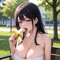 バナナを食べるお姉さん 10枚目