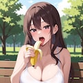 バナナを食べるお姉さん 7枚目
