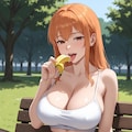 バナナを食べるお姉さん 3枚目