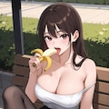 バナナを食べるお姉さん 8枚目
