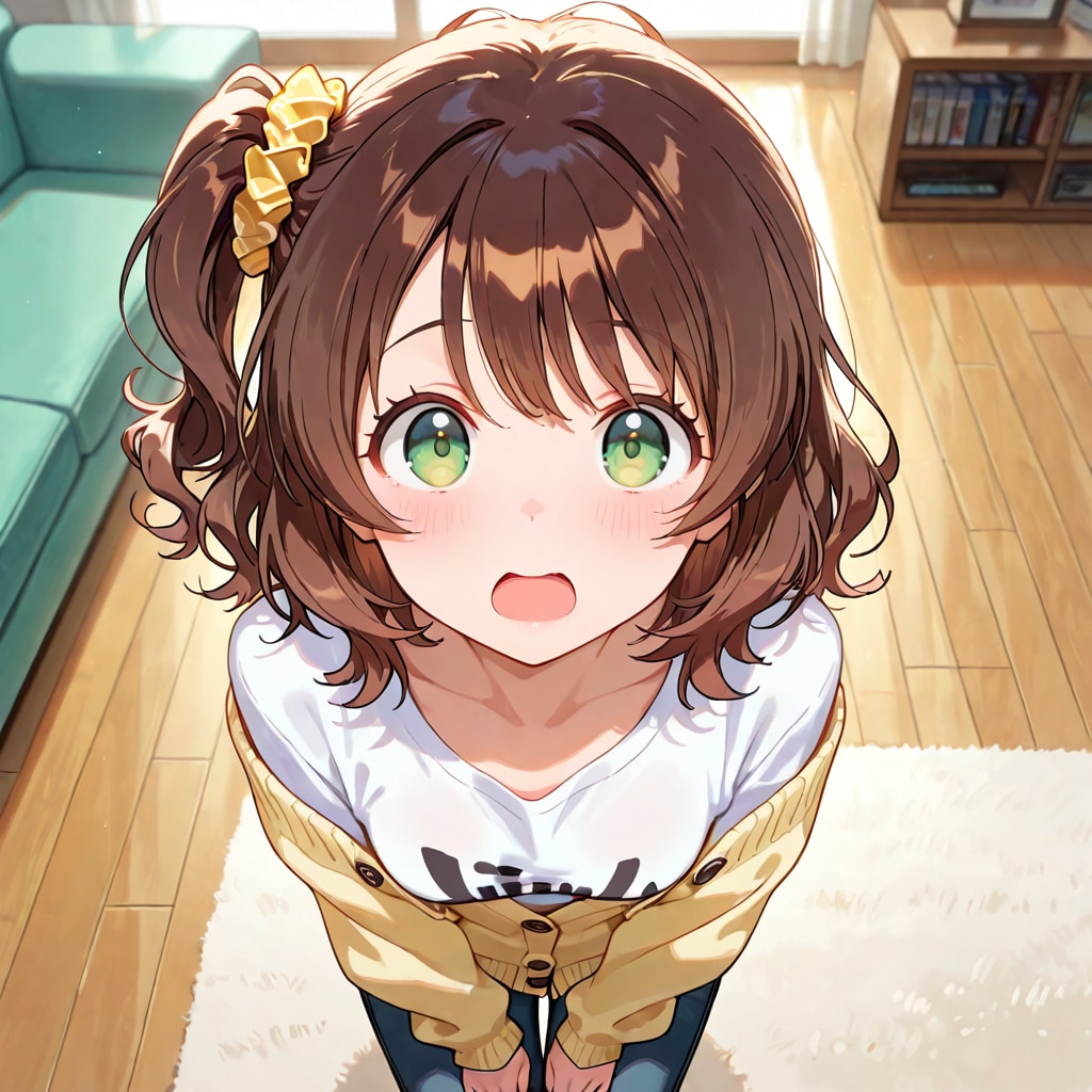 上目遣い | の人気AIイラスト・グラビア