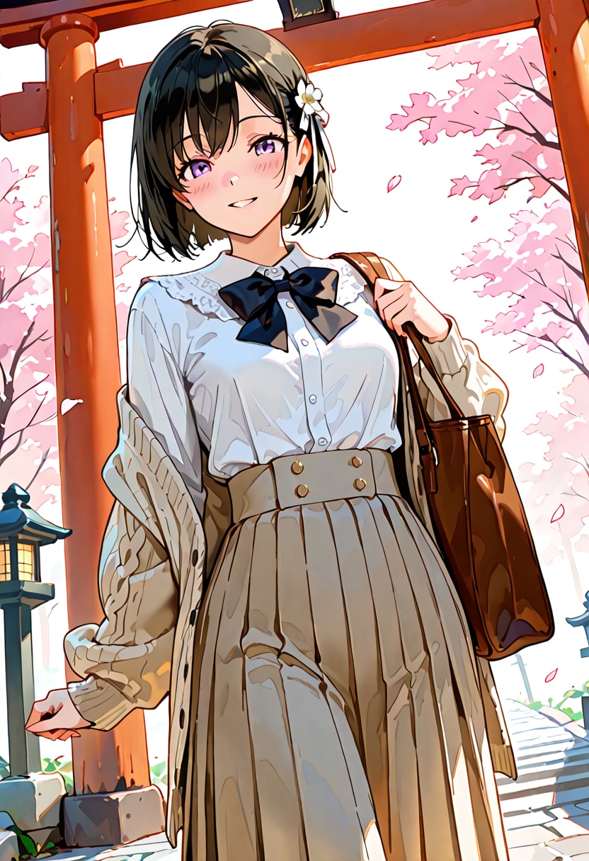 ひまり　春の神社バージョン | の人気AIイラスト・グラビア