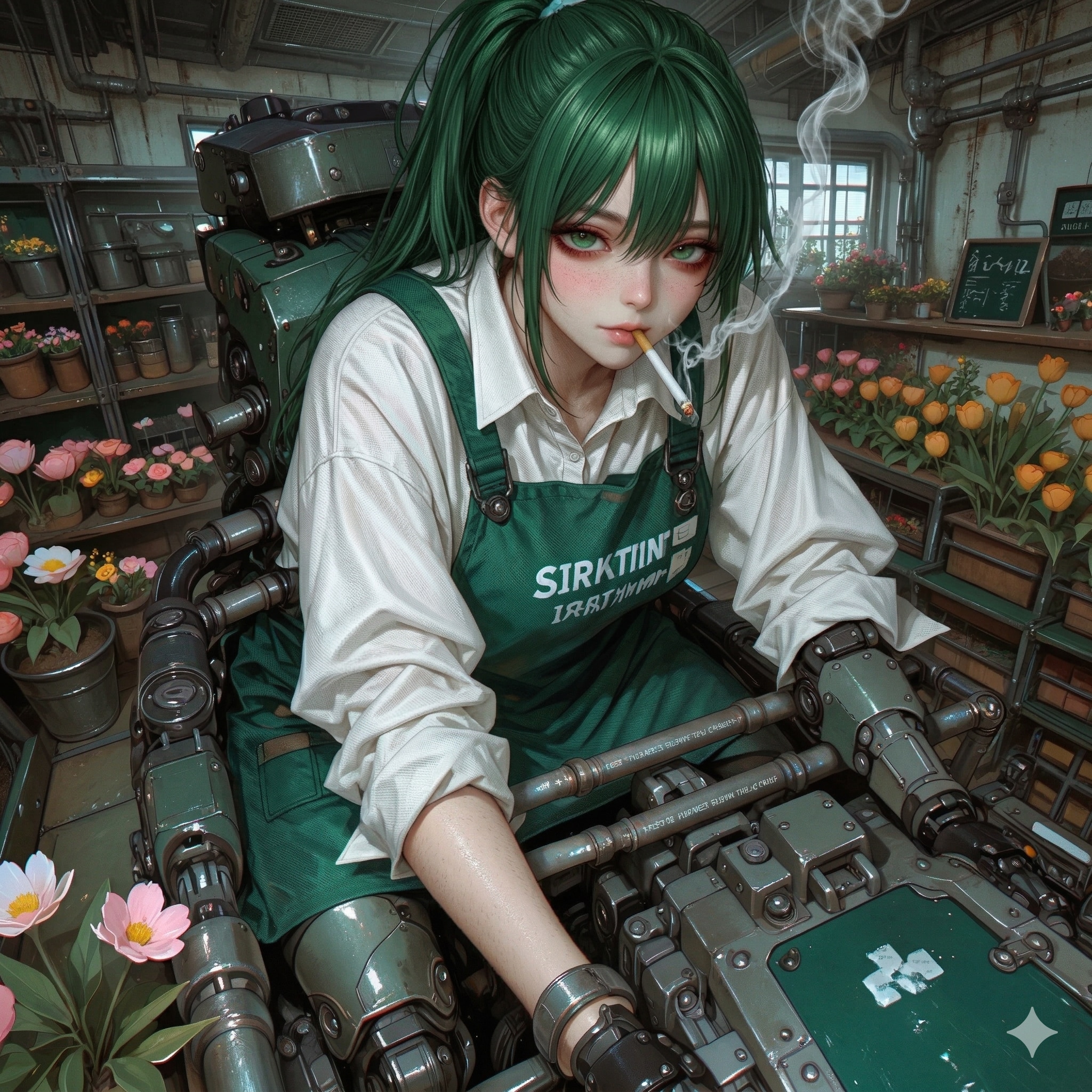 Welcome to our flower shop! Sorry our shop is a bit small. | の人気AIイラスト・グラビア