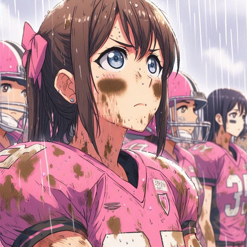 🏈泥まみれの女子アメフト 131