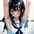 セーラー服と腋射 8枚目