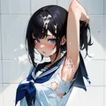 セーラー服と腋射 2枚目