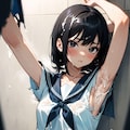 セーラー服と腋射 7枚目