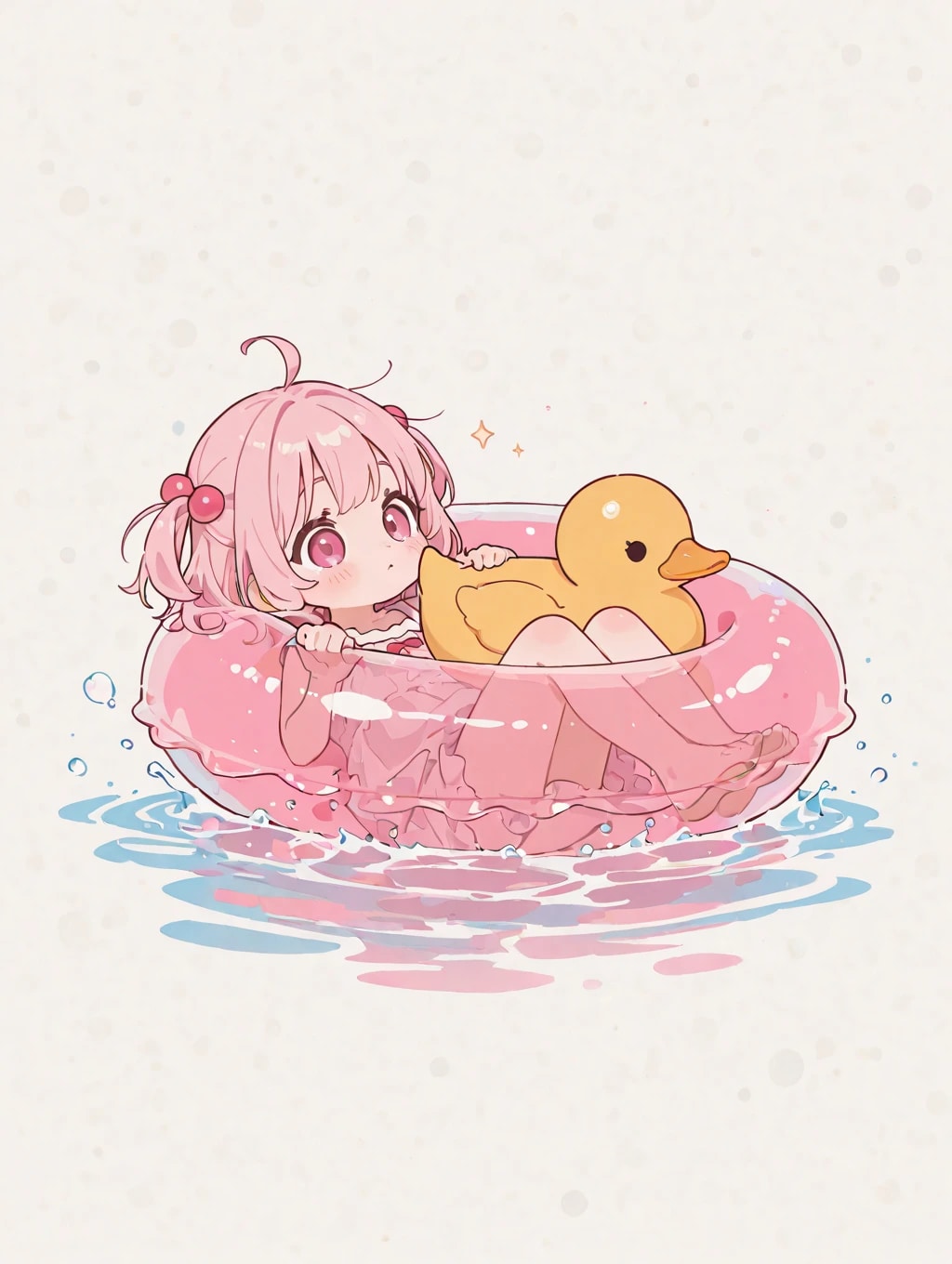 浮き輪型ボートでしゅっぱつ！