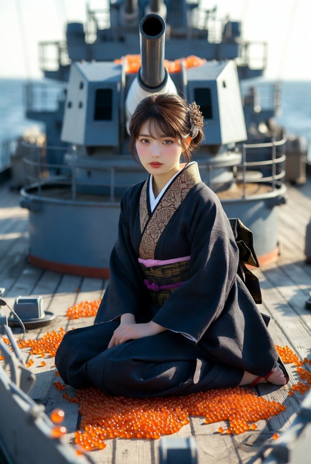 確かにいくらの軍艦に乗った美女だ。