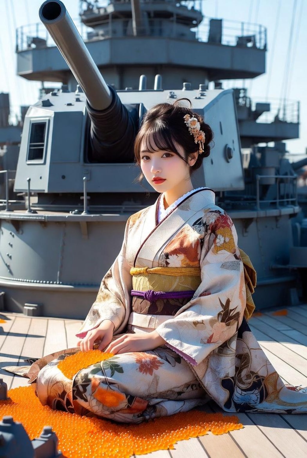 確かにいくらの軍艦に乗った美女だ。