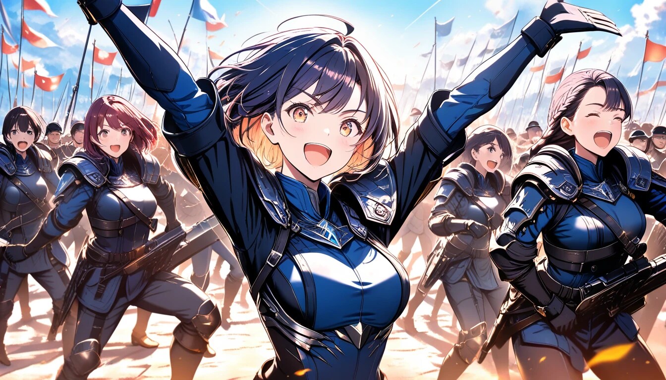 異世界SOS!!　速報『異界の戦士達の活躍に次元の魔物が各地で撃退され、歓声が上がっているようです！』実況アナ