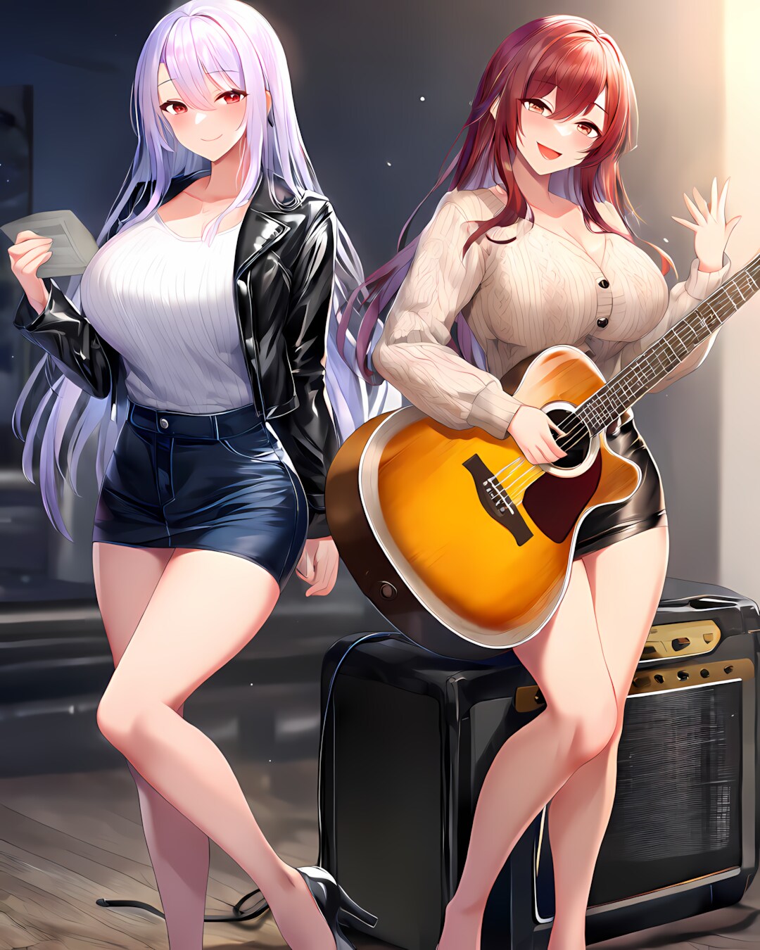 🎸楽器の日！スタジオ練習のギャルコンビ✨