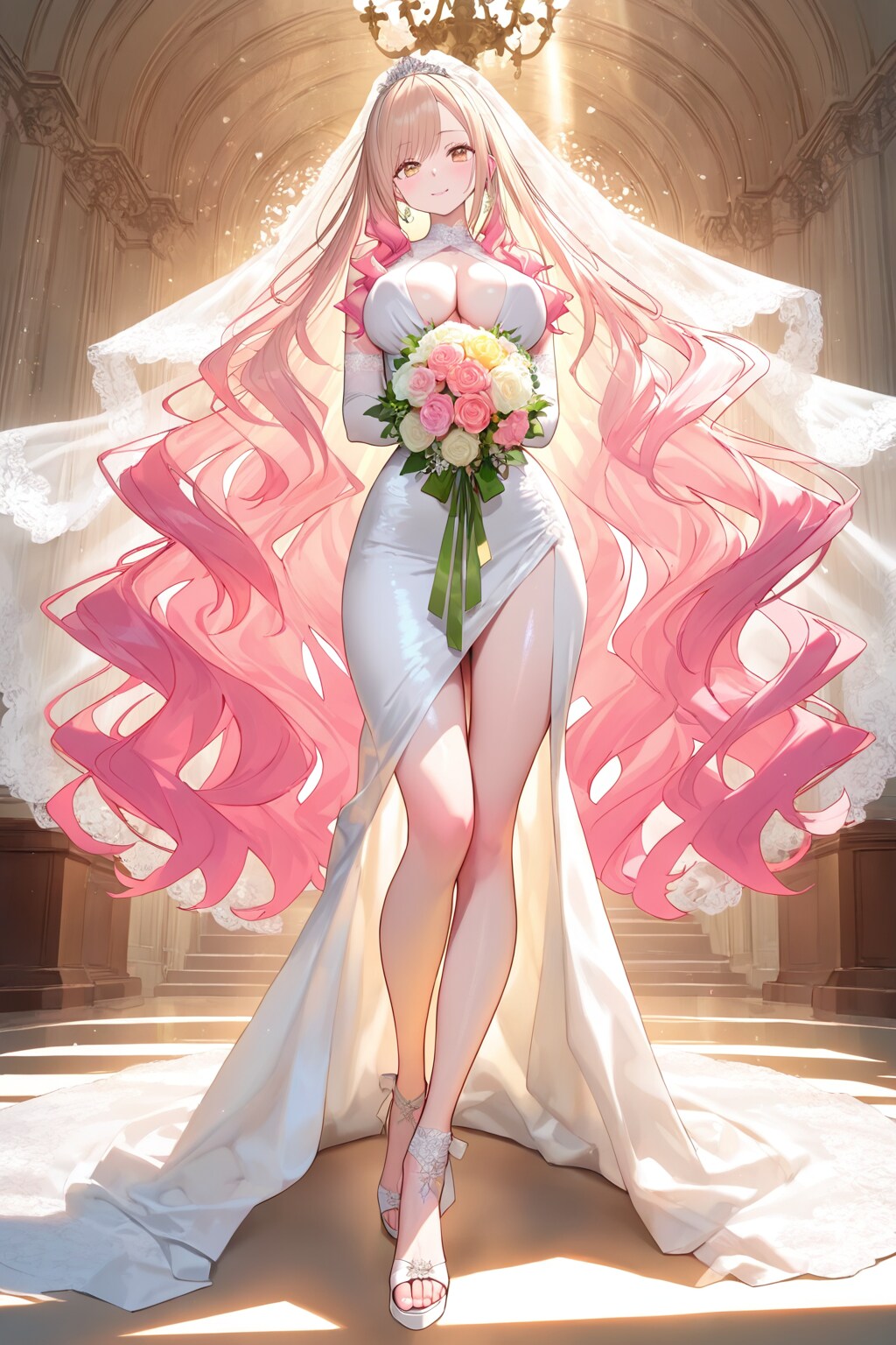 ロングヘア花嫁