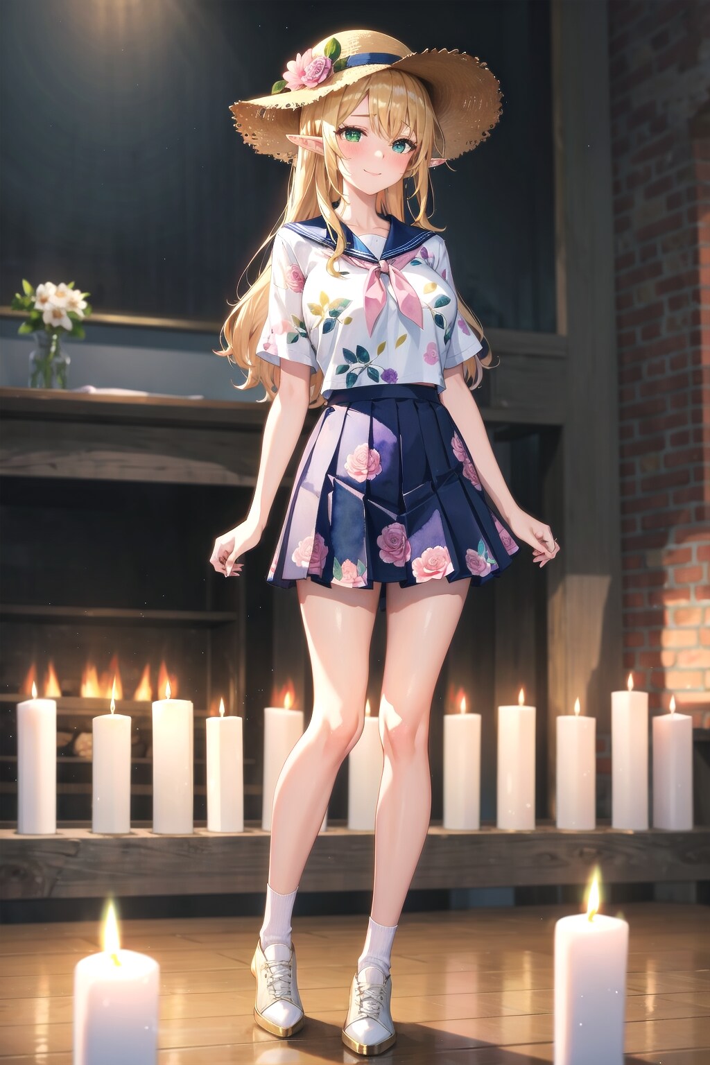 蝋燭と人妻