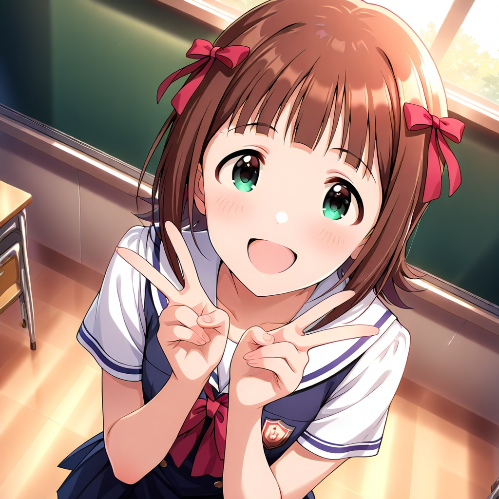 今週の応援団に選ばれた、天海春香です・・・えっと、頑張ろうでＯＫかな？